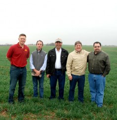 Photo: Brazilian trade team visits wheat farm.