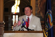 Kansas Wheat Commission Chairman Jay Armstrong speaks to Taiwan Goodwill Mission