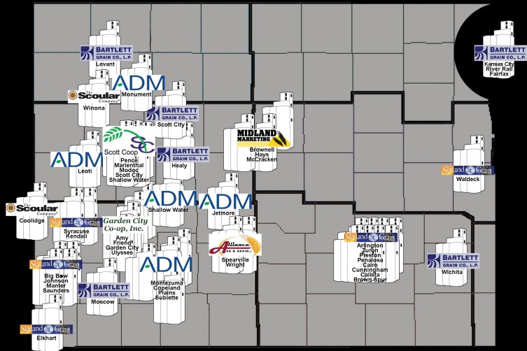 Kansas grain elevators that will accept hard white winter wheat during
