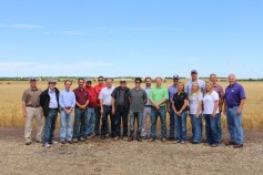 Photo: Brazilian trade team visits wheat farm.