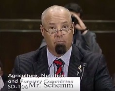 David Schemm, Kansas wheat farmer and NAWG president, testifies on the importance of the farm safety net for the Senate Committee on Agriculture. 