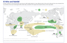 This  map can be helpful in considering the potential impact of El Nino on the global wheat market. Look at the wheat producing areas: U.S., Australia, Russia/Black Sea, India.