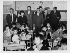 In 1949, farmers from Oregon traveled to Japan to discover how to expand wheat sales. The resulting educational and marketing activities included a rural school lunch program called “Kitchen on Wheels.” 