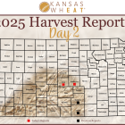 Image: Day 2, Kansas Wheat Harvest Report Map.