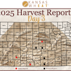 Image: Day 3, Kansas Wheat Harvest Report Map.